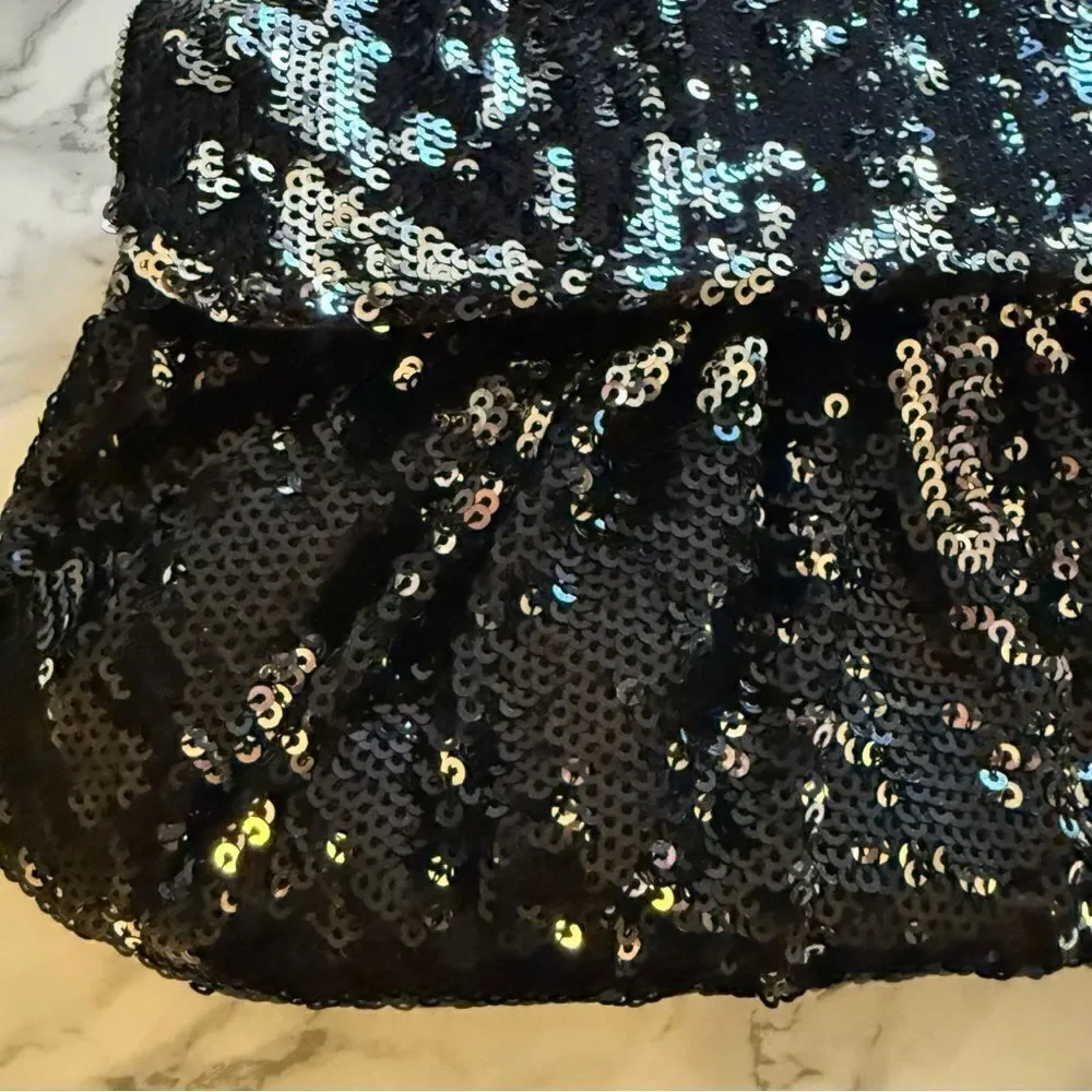 White House Black Market sequin clutch bag